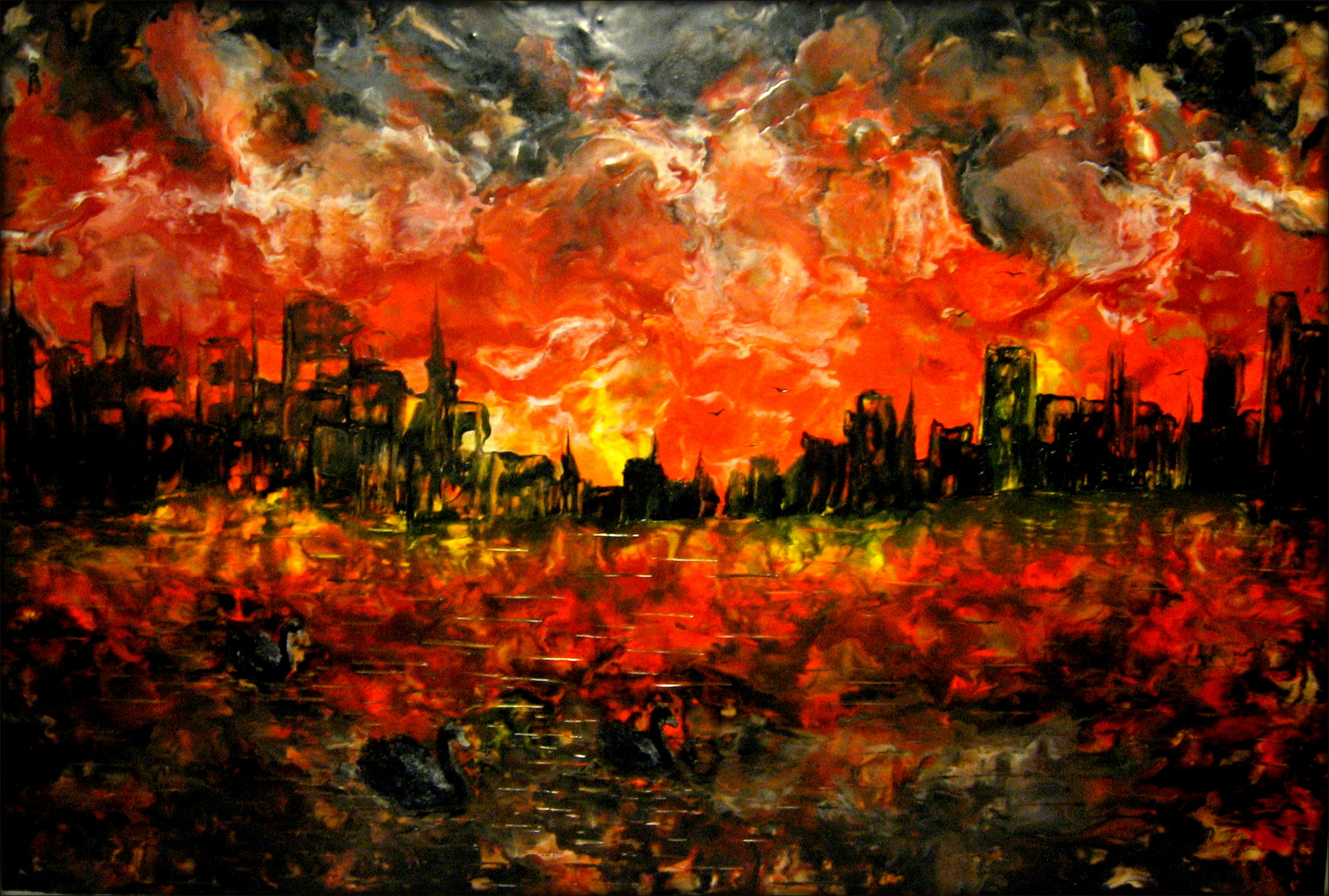 Fire in the city
